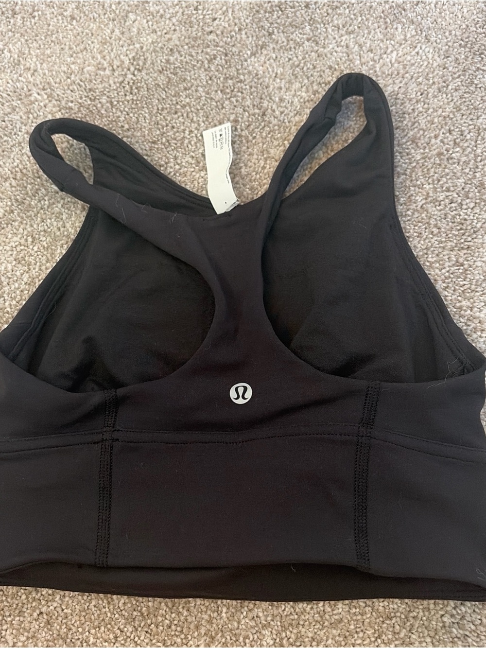 lululemon athletica Black Racerback Medium Support Sports Bra never worn